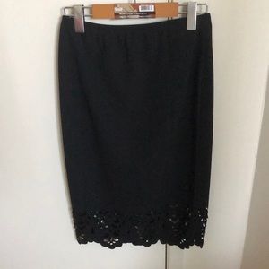 Black midi skirt